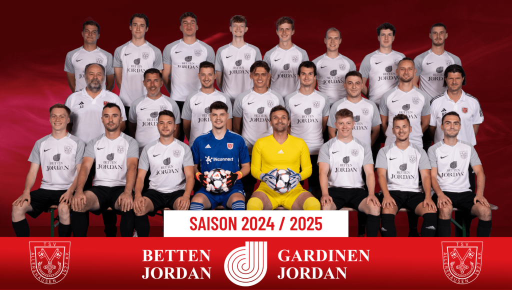 Mannschaftsfoto der 1. Herren Fussballmannschaft des TSV Allershausen